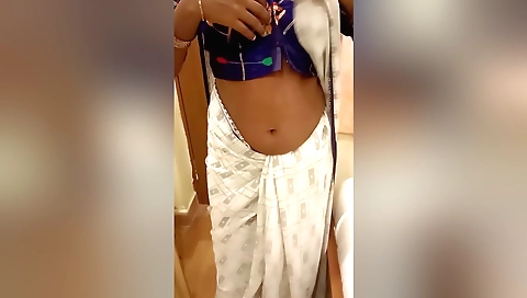 Indian hottie 29 years old in a sexy lingerie in front of the hotel