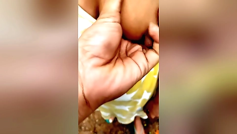 Indian couple in outdoor pov movie filmed in jungle