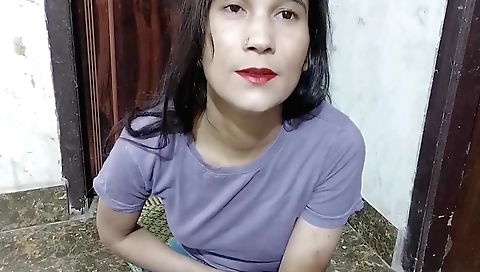 Indian girl in a white dress and heels solo sex scene