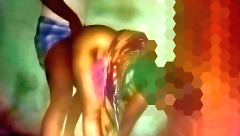 Indian brunette sucks cock and get her doggy style in front of camera