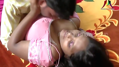 Indian slut in silk shorts riding a cock in this sex video