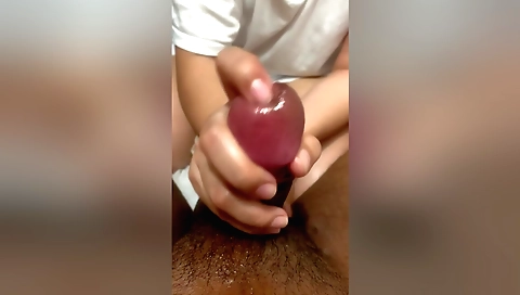 A nice handjob with a cute body is showing how good a woman is