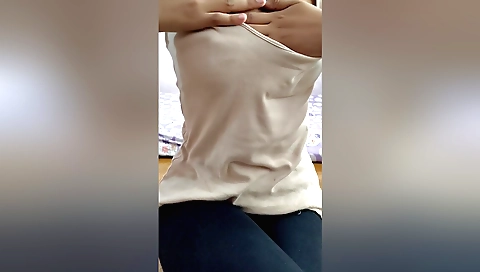 Hot amateur massage video with my hot brunette mistress