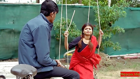 Indian step fantasy girl is having a great time outdoors