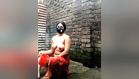Indian brunette with huge boobs and ass fucks her stepbrother