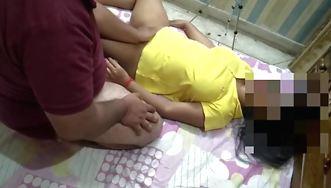 Indian amateur teen 18+ with big boobs sucking off a cock