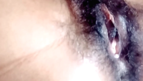 Indian hairy chick seduces a guy and enjoys sex on back