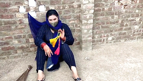 Indian brunette in sexy leather suit is getting fucked