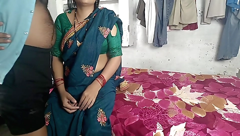 Indian bhabhi with big tits is being fucked by a guy