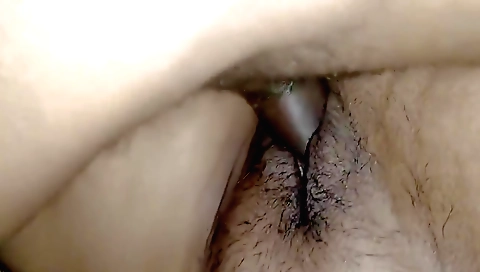 Indian cunt is licking her pussy while her aunt is on the bed