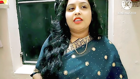 Horny bhabhi enjoys licking her dick and doing it for herself