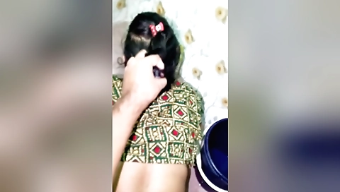 Indian amateur brunette 18+ is getting fucked in the bathroom