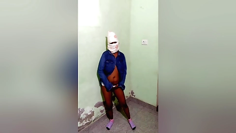 Indian amateur solo girl is dancing in the living room