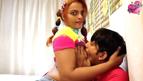 Indian hottie with a big booty fucked hard in deepthroat