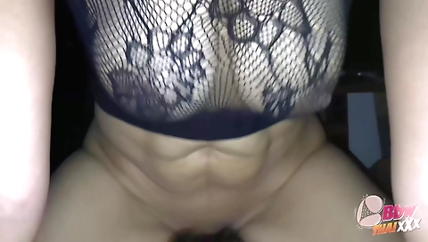 My milf wife is in the POV video showing off her tits