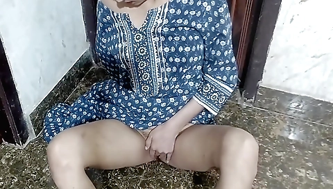Indian college student shows her body with a big dick