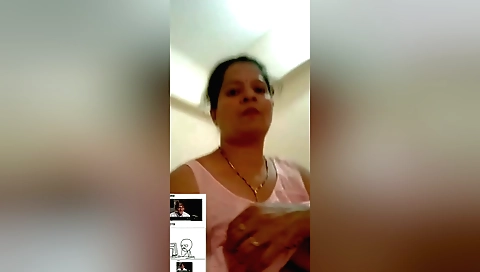 Chubby bhabhi shows off her boobs and ass on webcams