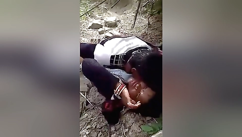 Indian horny babe gets banged outside in the backyard