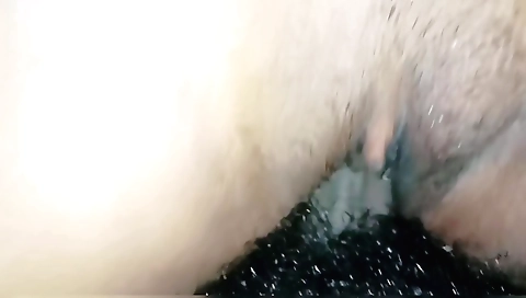 Indian girl with a small ass sucking a dildo and riding it
